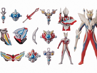 2D Cartoon Character Ultraman Silhouette 3d model