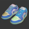 Blue And White Casual Sports Shoes With Comfortable Design For Daily Use