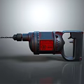 Professional Electric Drill With Red Control Panel And Steel Chuck 3d model