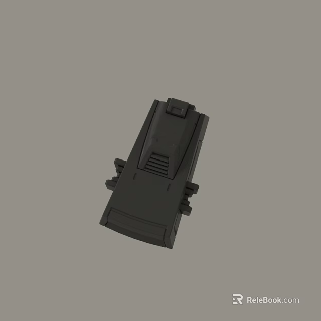 Small Black Mechanical Device With Compact Structure And Detailed Components 3d model