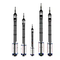 Collection Of Assorted Model Rockets In Different Sizes With Detailed Design Features 3d model