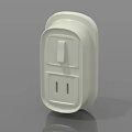 Modern White Electrical Outlet With Switch For Home Wall Installation
