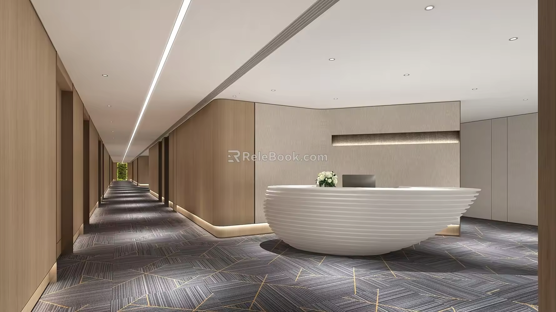 Modern Front Desk Hotel Front Desk 3d model