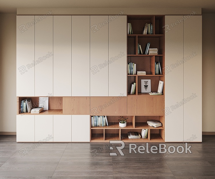 Modern Bookcase Decorative Cabinet model