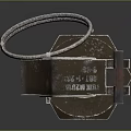Tactical Metallic Hand Grenade With Cylindrical Shape Surface Holes And Safety Pin