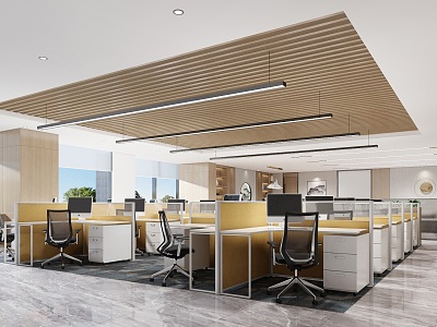 Modern Public Office Area Enterprise Open Office model