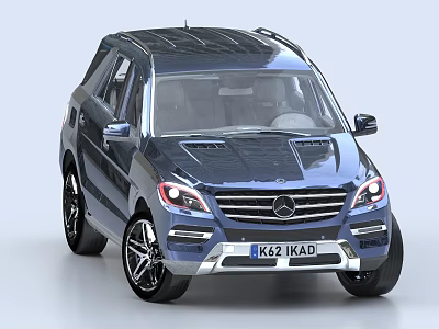 Mercedes SUV With Modern Design Metallic Finish Front Grille And Black Wheels 3d model