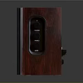 Kenwood Red Wooden Speaker With Control Knobs And Classic Design
