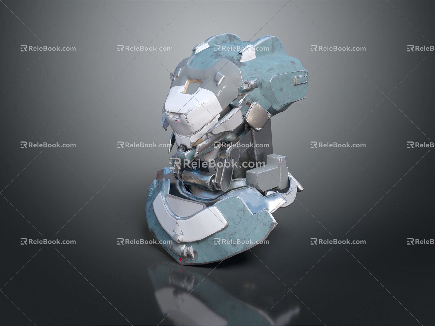 Modern Sci-Fi Equipment Sci-Fi Helmet Alien Helmet High-Tech Helmet 3d model