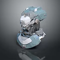 Modern Sci-Fi Equipment Sci-Fi Helmet Alien Helmet High-Tech Helmet 3d model