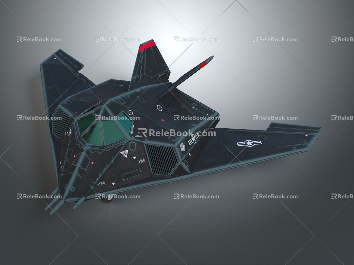 modern fighter stealth aircraft military aircraft stealth bomber long-range bomber 3d model