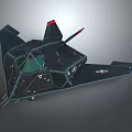 Stealth Fighter Jet With Dark Gray Body And Advanced Design 3d model