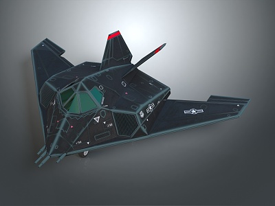 modern fighter stealth aircraft military aircraft stealth bomber long-range bomber 3d model