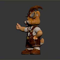 Cute Cartoon Goat Character Wearing Traditional Costume Green Hat Thumbs Up Gesture