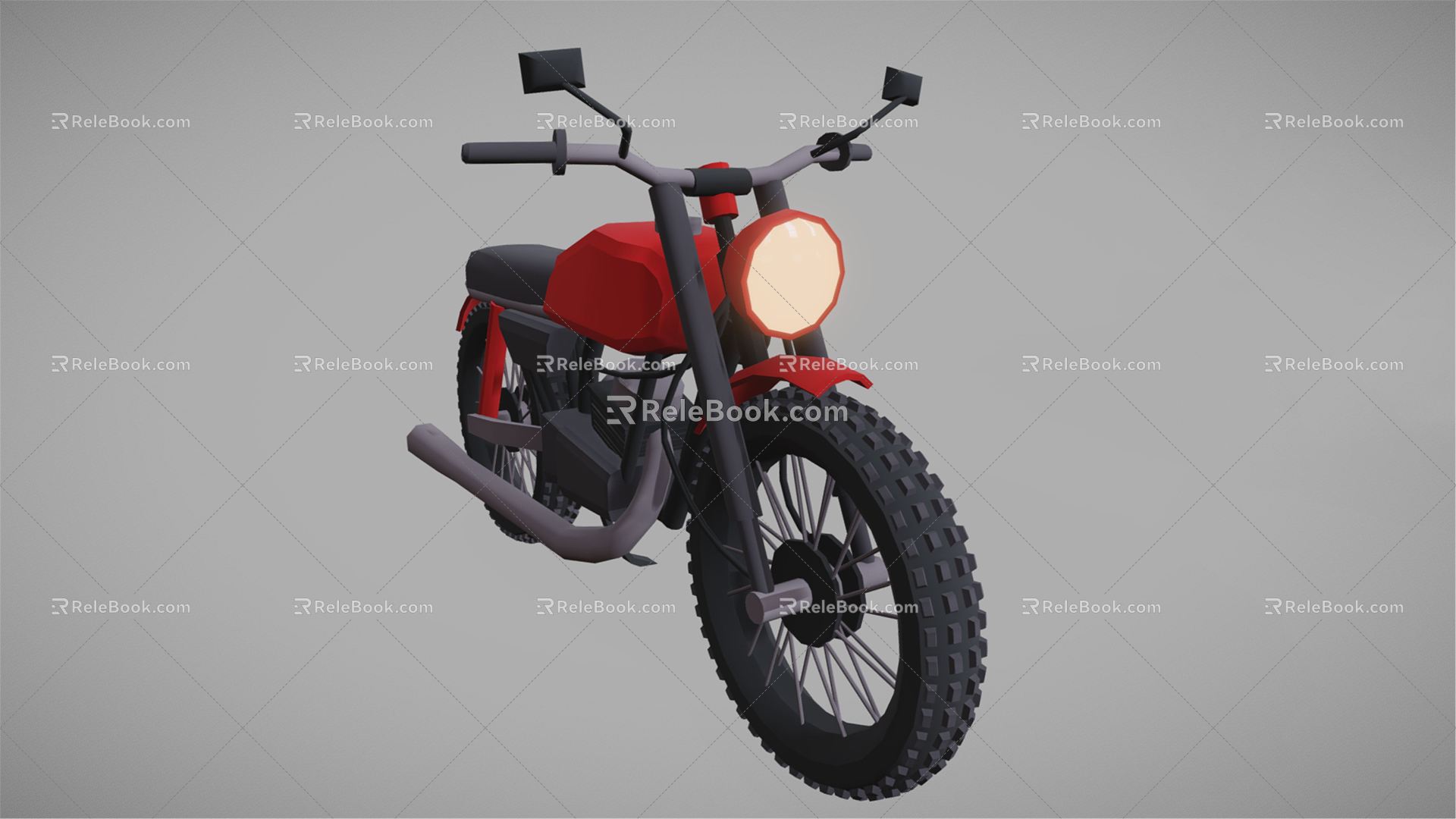 Modern Motorcycle Cartoon Motorcycle 3d model