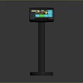 Interactive Touchscreen Display Electronic Appliance with Floor Stand for Public Use 3d model
