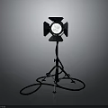 Modern Black Tripod Floor Lamp Furniture With Leaf Shade And Cable Design