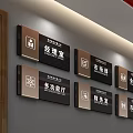 Modern Office Directional Signage for Various Rooms Including Manager Marketing Meeting and Restroom