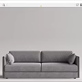Modern double sofa 3d model