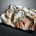 Geography, topography, mountain shape, ridge, ridge, valley, mountain range, canyon, geomorphology, mountain peak, mountain body 3d model