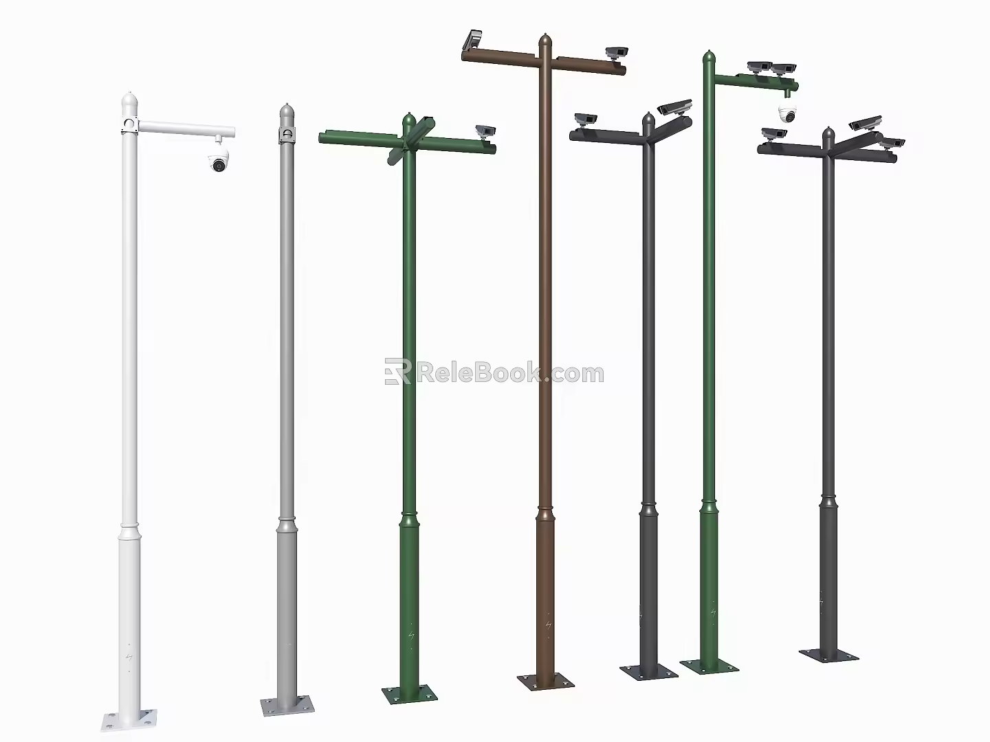 Monitoring vertical rod vertical rod gun machine monitoring rod ball machine monitoring rod gun machine ball machine monitoring 3d model