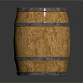 Traditional Wooden Barrel With Solid Construction Natural Wood Texture And Metal Hoops