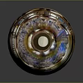 Elegant Ornamental Bottle Design With Blue And Gold Enamel Finish Intricate Patterns And Decorative Lid