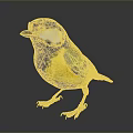 Small Colorful Bird With Black Head White Cheek Yellow Belly And Blue Wings