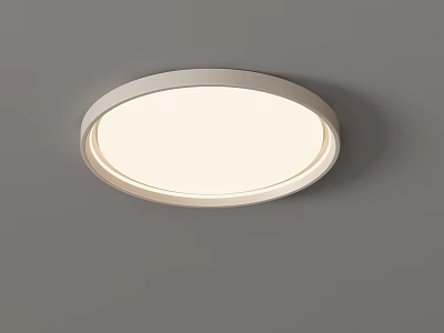 Modern Round White Ceiling Light Fixture with Bright Illumination for Home Interior 3d model