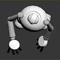 Robot Assistant Small Robot Butler Robot Butler Figure Game Figure 3d model