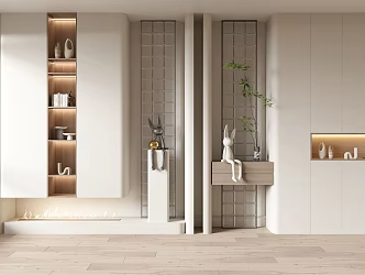 Modern Cream Style Shoe Cabinet Cream Shoe Cabinet 3d model