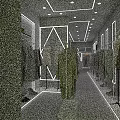 Modern Clothing Store Interior With Clothes On Racks Mannequins And Shoes