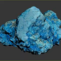 Natural Blue Crystalline Stone Material With Raw Mineral Texture And Glossy Surface