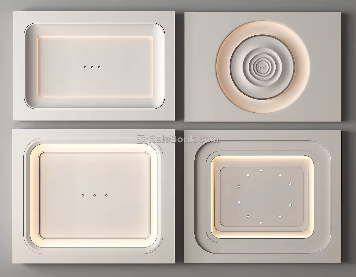 Ceiling Square Arc Ceiling Special-shaped Ceiling Arc Ceiling Embedded Spotlight 3d model