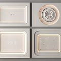 Ceiling Square Arc Ceiling Special-shaped Ceiling Arc Ceiling Embedded Spotlight 3d model