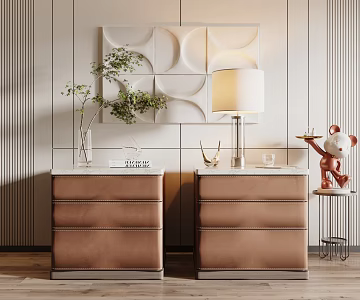 Modern bedside table 3d model