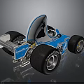 Blue White Race Car Number 26 Featuring Woman Silhouette Logo Goodyear Tires Gulf Oil