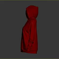 Stylish Red Hooded Long Sleeve Zippered Sweatshirt Comfortable Casual Fashion Wear