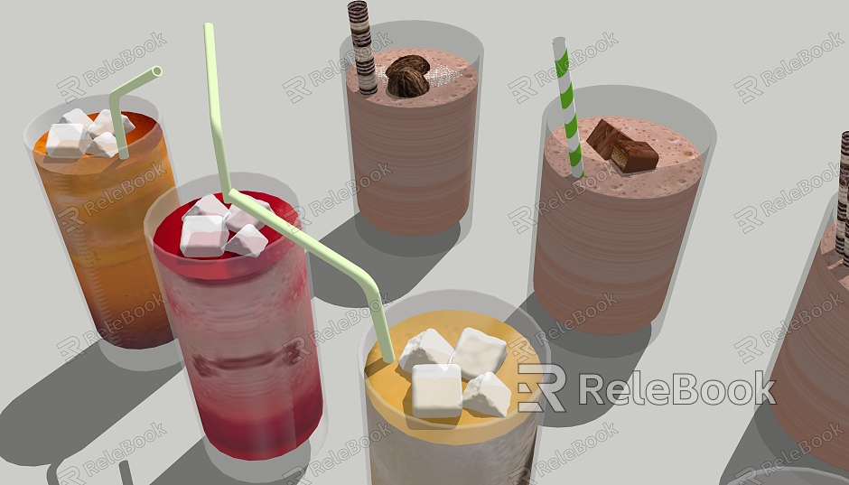 Modern Beverage Milk Tea Juice model