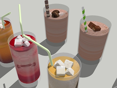 Modern Beverage Milk Tea Juice model