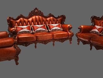 European-style sofa 3d model