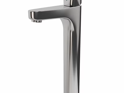 Modern Stainless Steel Faucet With Sleek Single Handle Design For Bathroom 3d model