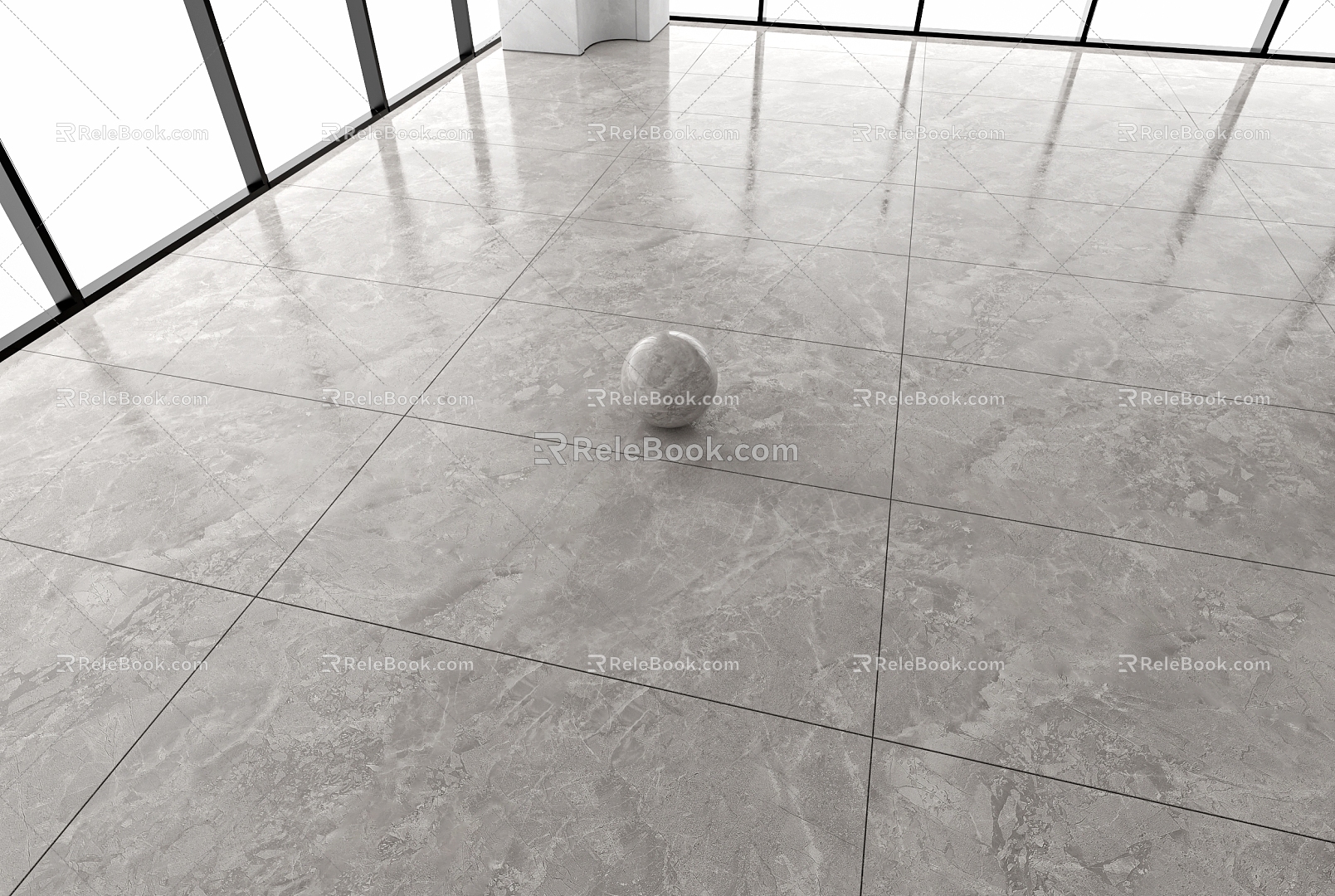 light gray Marble Floor Tile Glazed Tile Guangdong Tile 3d model