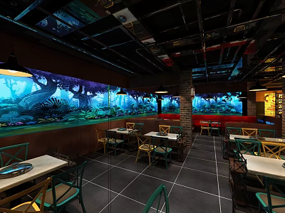 Industrial LOFT Hot Pot Shop 3d model Industrial LOFT Hot Pot Shop 3d model