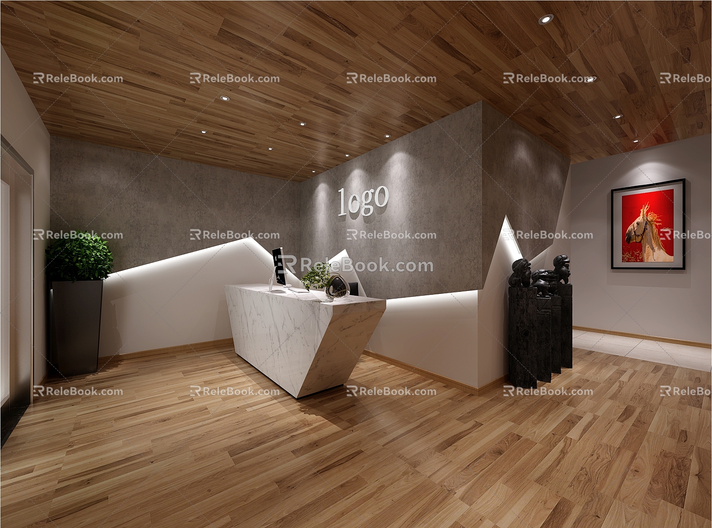 Public Space Company Front Desk 3d model