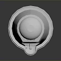 Outdoor Silver Metal Street Light With Transparent Dome And Central Panel