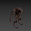 Fierce Game Movie Character With Dog Head Sharp Teeth And Muscular Build