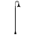 Classic Outdoor Street Light With Tall Pole And Curved Decorative Top Design