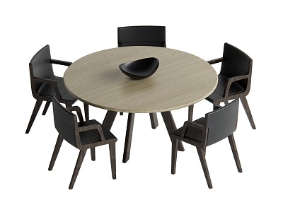 Dining table and chair combination model