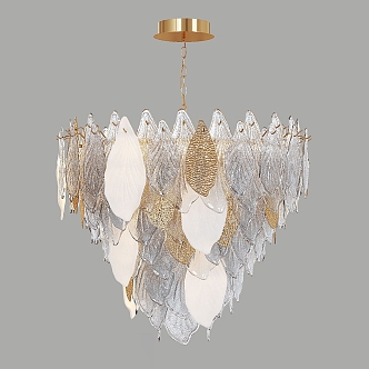 Simple Light Luxury Chandelier 3d model